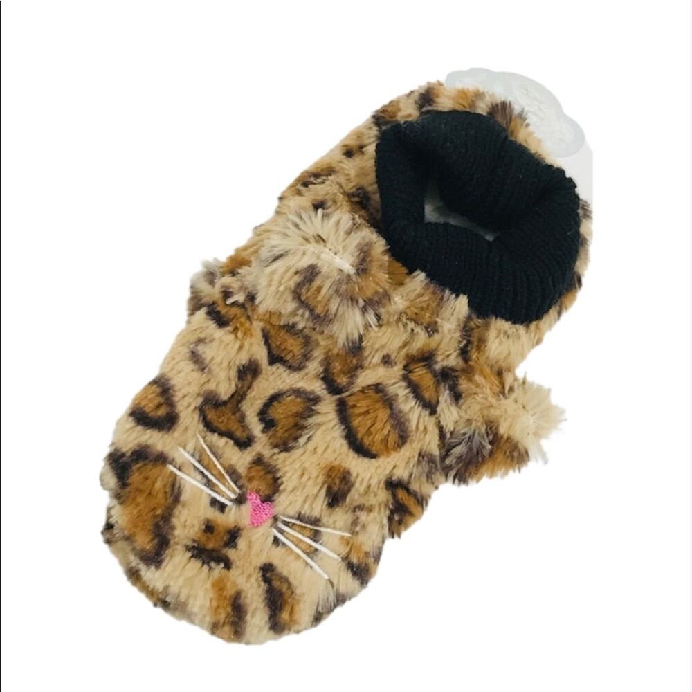 Jacques Moret Fuzzy Babba Cat Slippers, Brown, 5.5-7.5
